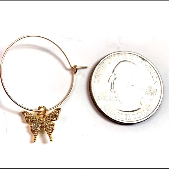 Butterfly Earrings, Hoops, Dragonfly, Flower - Picture 5 of 8